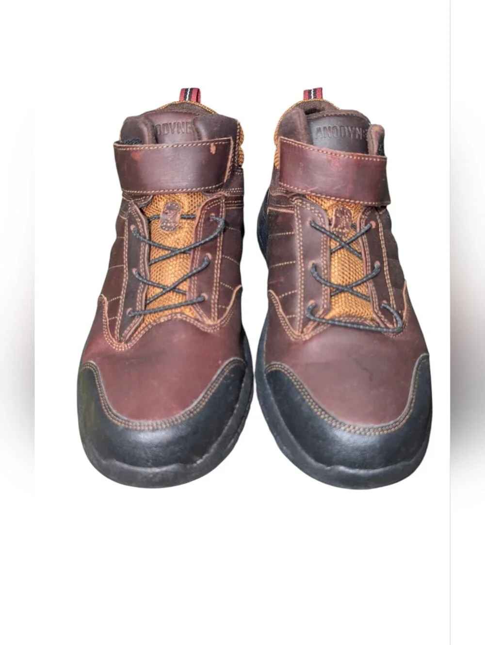 Anodyne No. 56 Leather‎ Hiking Boots Brown Wide 11W Comfort Trail Shoes Diabetic